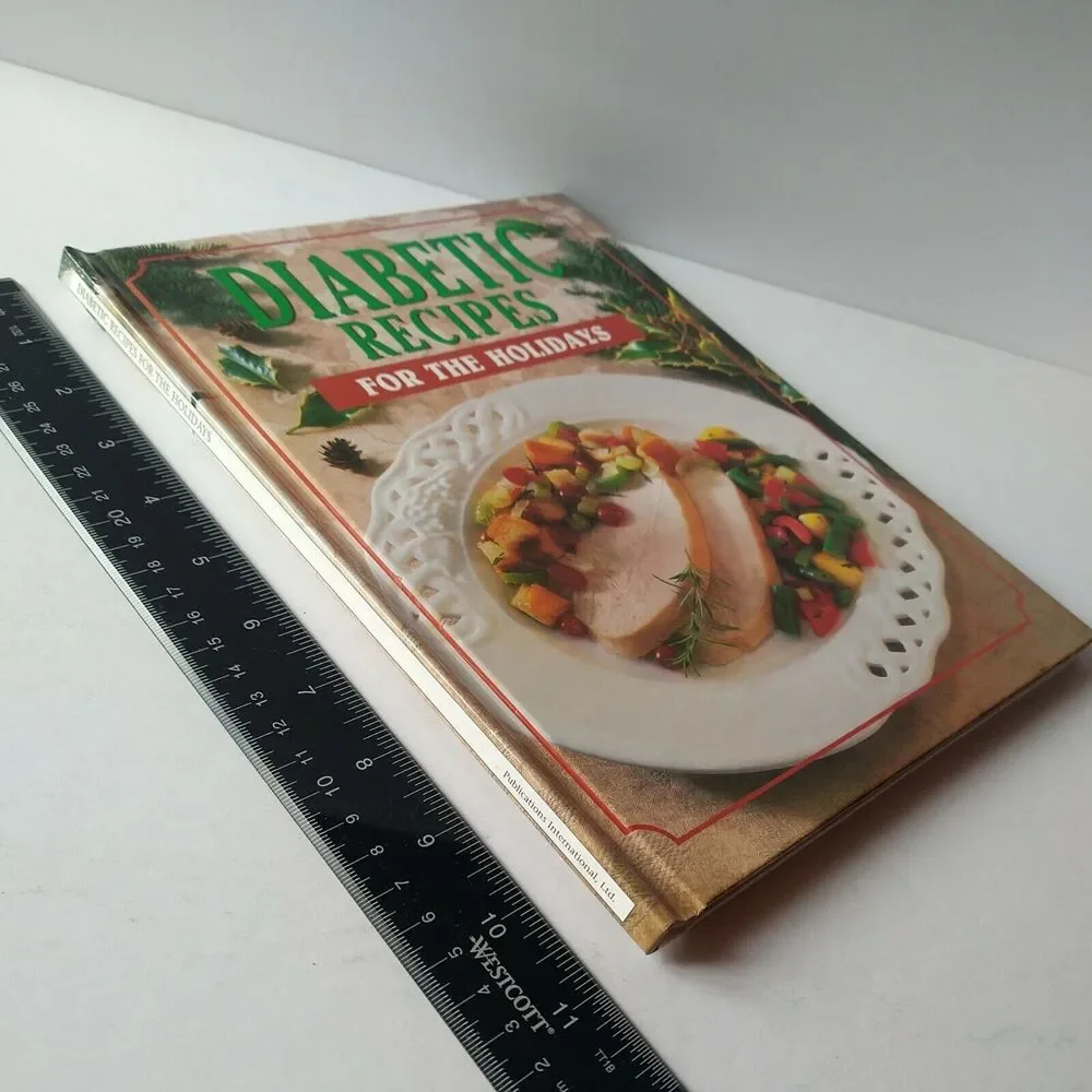 Diabetic Recipes For the Holidays Hardcover Cookbook Vtg 1998